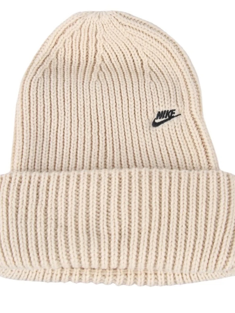 Nike Cream Ribbed Beanie
